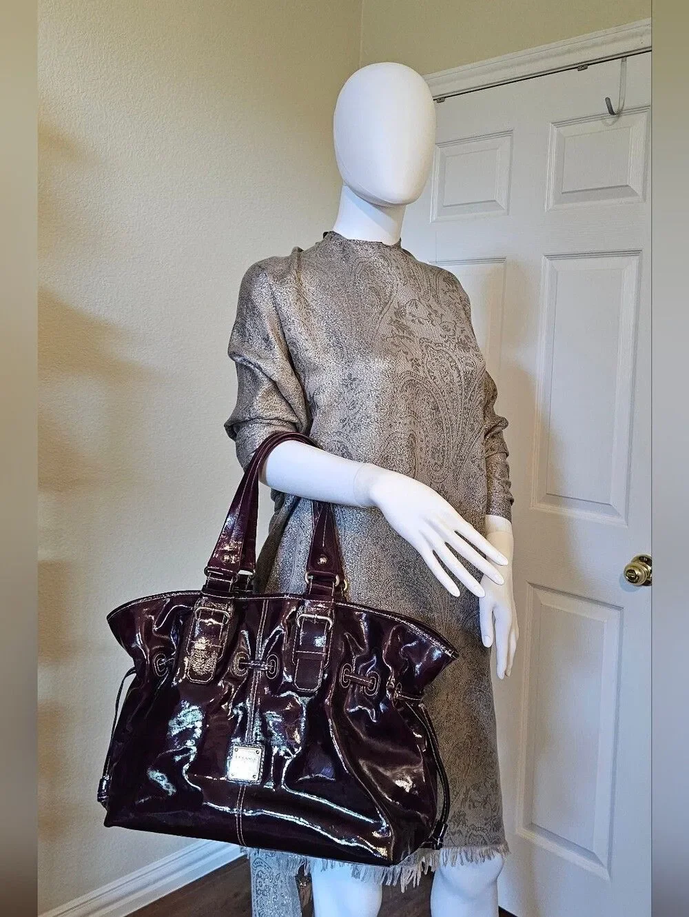 Dooney & Bourke Chiara Tote Patent Leather Handbag